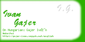 ivan gajer business card